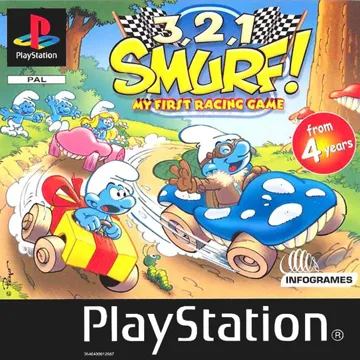 3-2-1 Smurf! My First Racing Game (EU) box cover front